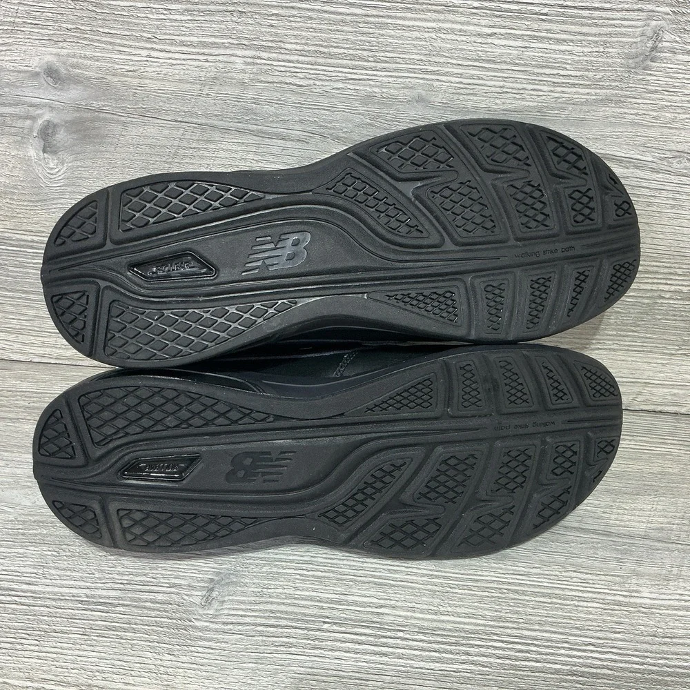 New Balance 813 Shoes Black Leather Hook And Loop Straps Mens Size 14 2E Wide